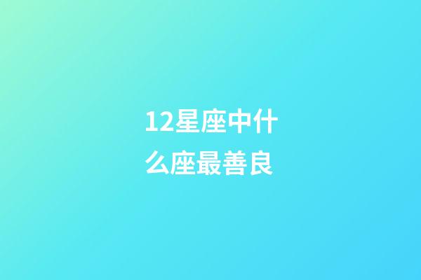 12星座中什么座最善良-第1张-星座运势-玄机派