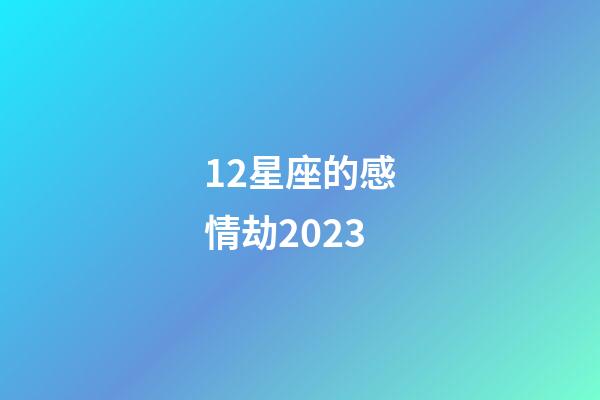 12星座的感情劫2023-第1张-星座运势-玄机派