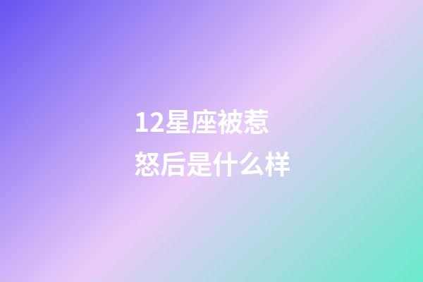 12星座被惹怒后是什么样-第1张-星座运势-玄机派