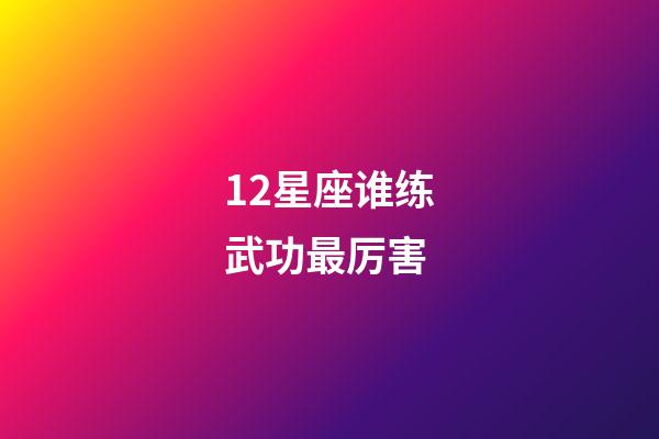 12星座谁练武功最厉害-第1张-星座运势-玄机派