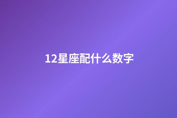 12星座配什么数字-第1张-星座运势-玄机派