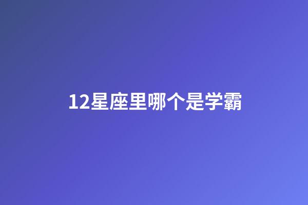 12星座里哪个是学霸-第1张-星座运势-玄机派