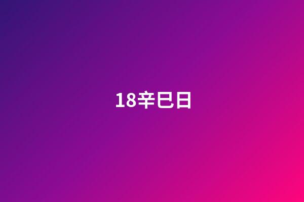 18.辛巳日