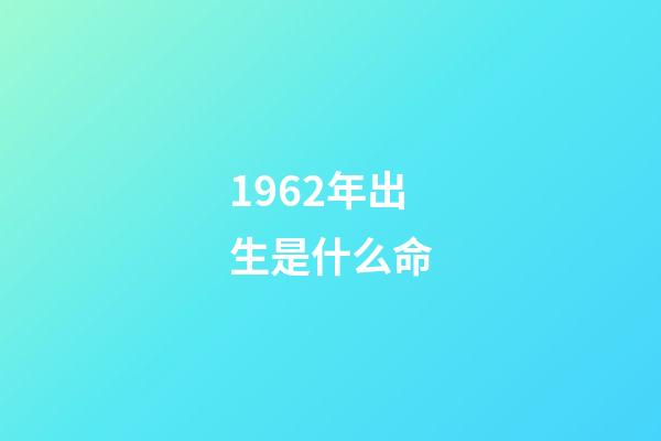 1962年出生是什么命