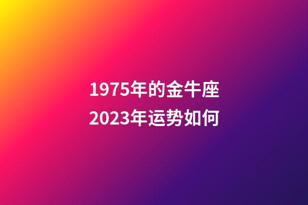 1975年的金牛座2023年运势如何-第1张-星座运势-玄机派