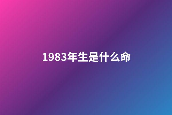 1983年生是什么命