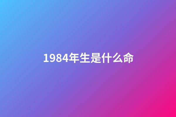 1984年生是什么命