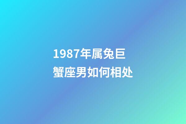 1987年属兔巨蟹座男如何相处-第1张-星座运势-玄机派