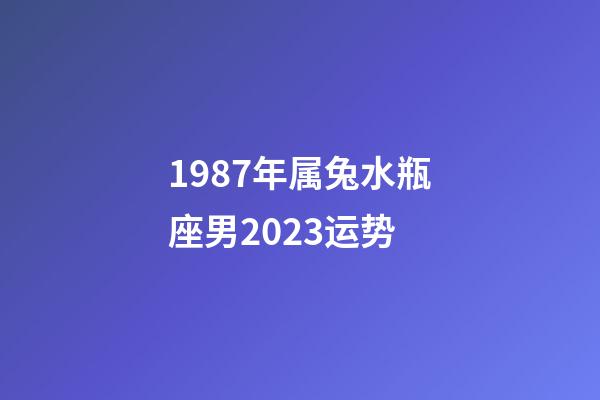 1987年属兔水瓶座男2023运势-第1张-星座运势-玄机派