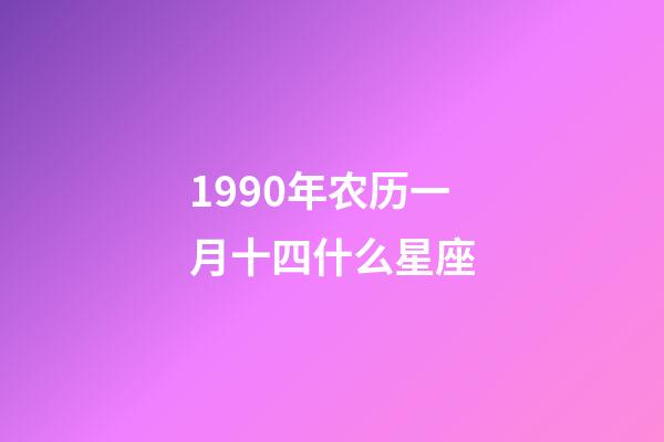 1990年农历一月十四什么星座-第1张-星座运势-玄机派