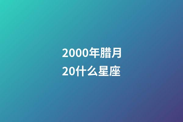 2000年腊月20什么星座-第1张-星座运势-玄机派