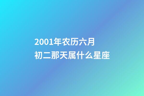 2001年农历六月初二那天属什么星座