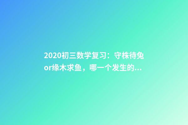 2020初三数学复习：守株待兔or缘木求鱼，哪一个发生的可能性更大-第1张-观点-玄机派