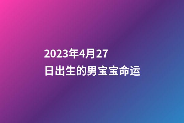 2023年4月27日出生的男宝宝命运