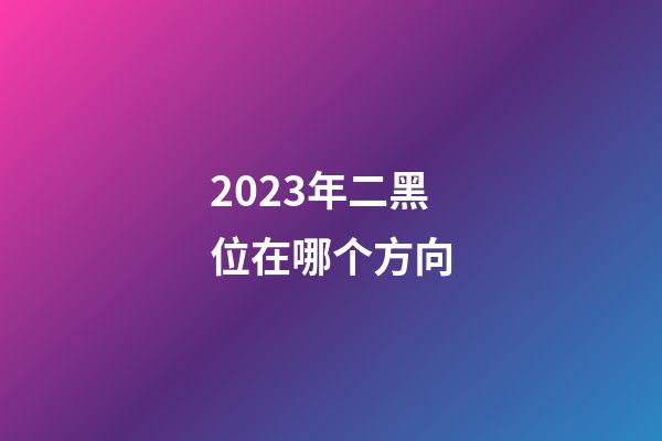 2023年二黑位在哪个方向