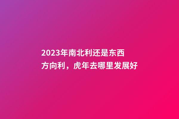 2023年南北利还是东西方向利，虎年去哪里发展好