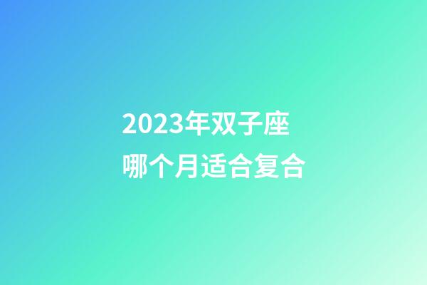 2023年双子座哪个月适合复合-第1张-星座运势-玄机派