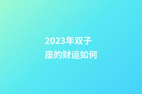 2023年双子座的财运如何-第1张-星座运势-玄机派