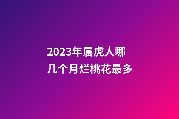 2023年属虎人哪几个月烂桃花最多