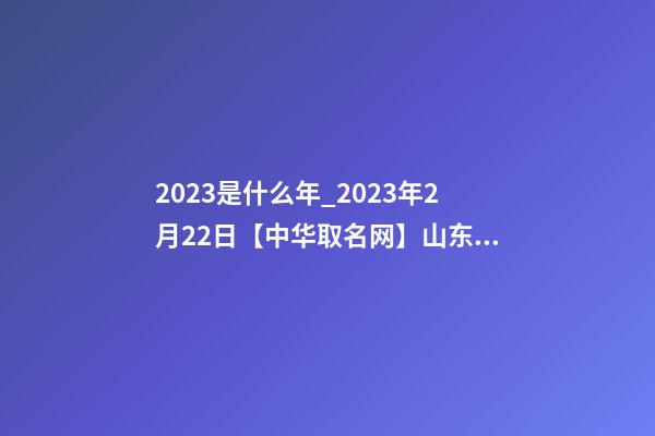 2023是什么年_2023年2月22日【中华取名网】山东临沂XXX装饰有限公司签约-第1张-公司起名-玄机派