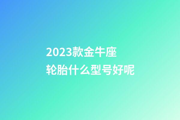 2023款金牛座轮胎什么型号好呢