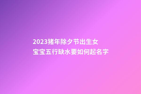 2023猪年除夕节出生女宝宝五行缺水要如何起名字