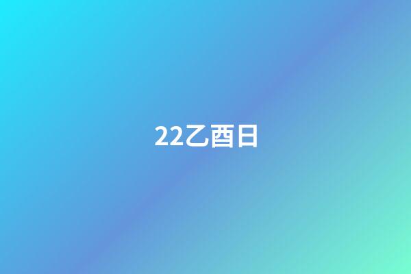 22.乙酉日