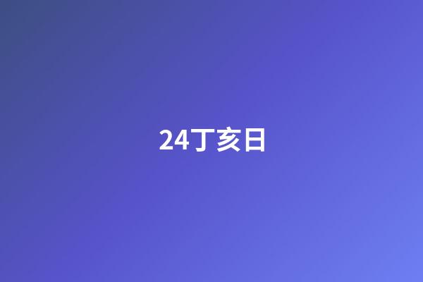 24.丁亥日