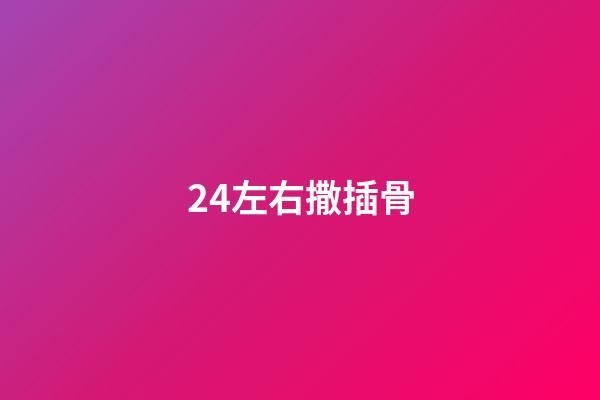 24.左右撒插骨