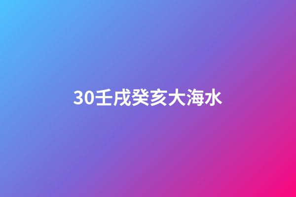 30.壬戌癸亥大海水