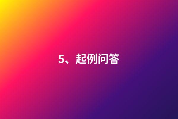 5、起例问答