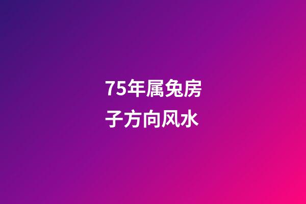 75年属兔房子方向风水