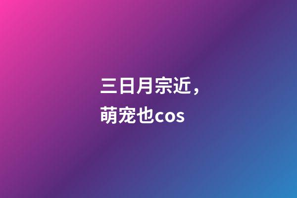 三日月宗近，萌宠也cos-第1张-观点-玄机派