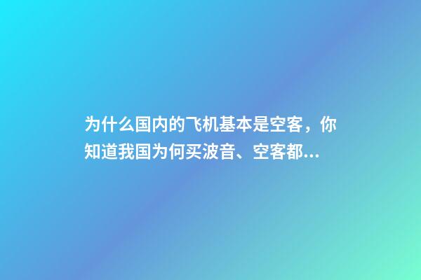 为什么国内的飞机基本是空客，你知道我国为何买波音、空客都几百亿几百亿买吗-第1张-观点-玄机派