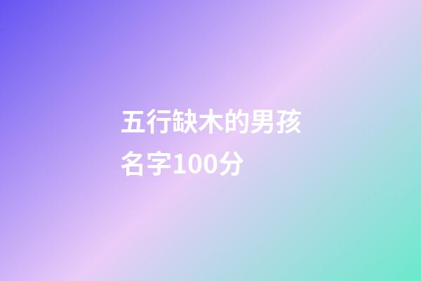 五行缺木的男孩名字100分(五行缺木的男孩名字免费大全)-第1张-男孩起名-玄机派