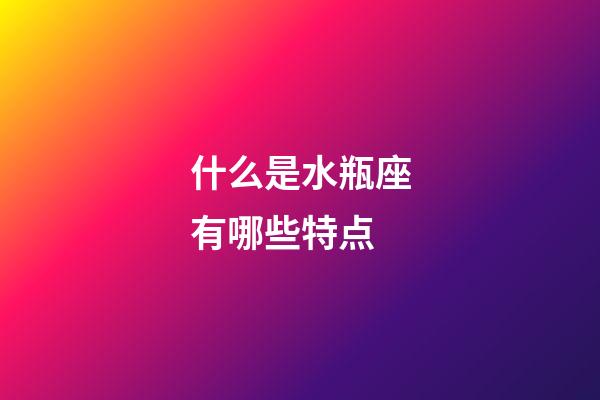 什么是水瓶座有哪些特点