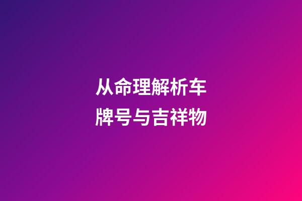 从命理解析车牌号与吉祥物