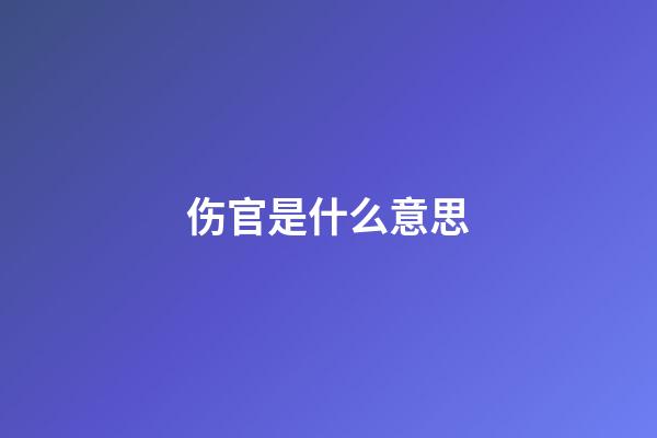 伤官是什么意思