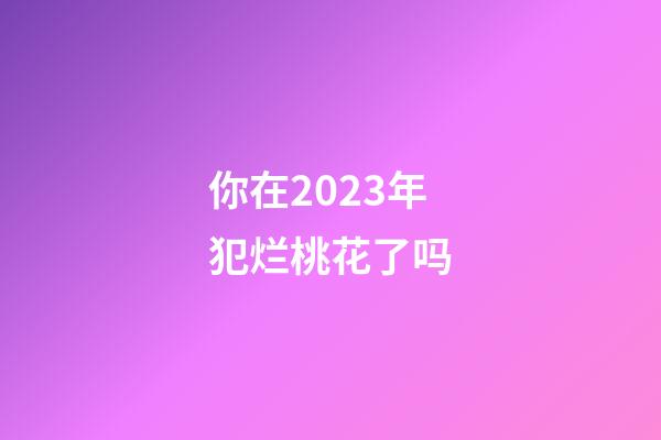 你在2023年犯烂桃花了吗