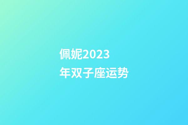 佩妮2023年双子座运势-第1张-星座运势-玄机派