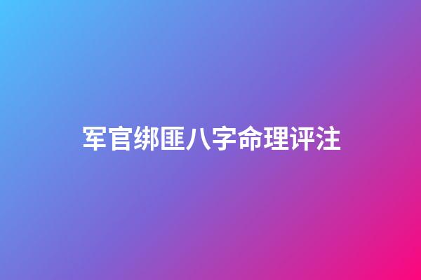 军官绑匪八字命理评注