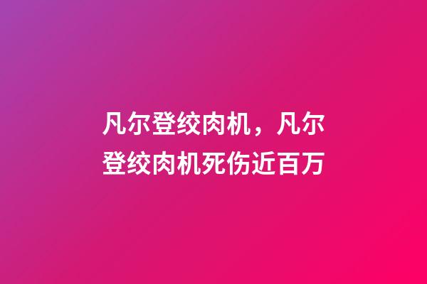 凡尔登绞肉机，凡尔登绞肉机死伤近百万-第1张-观点-玄机派