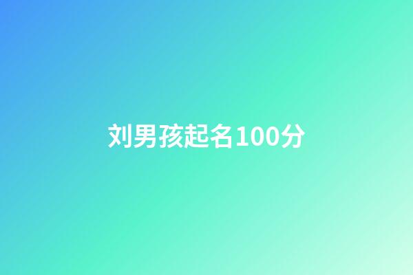 刘男孩起名100分(刘男孩名大气)-第1张-男孩起名-玄机派