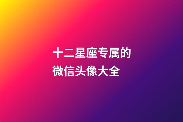 十二星座专属的微信头像大全-第1张-星座运势-玄机派