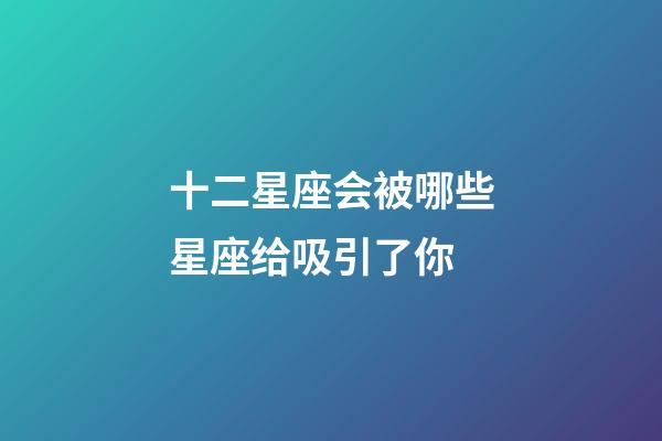 十二星座会被哪些星座给吸引了你-第1张-星座运势-玄机派