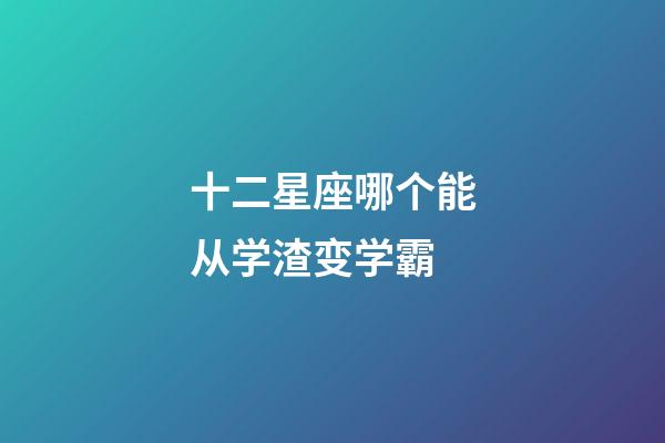 十二星座哪个能从学渣变学霸-第1张-星座运势-玄机派