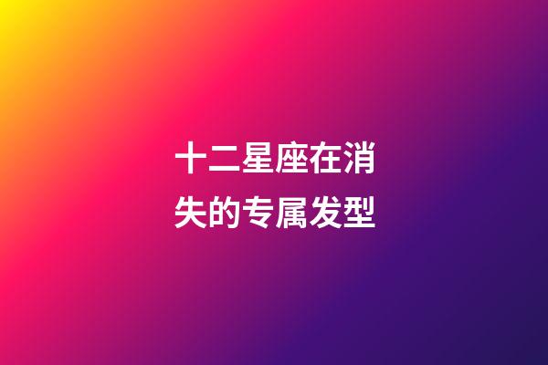 十二星座在消失的专属发型-第1张-星座运势-玄机派