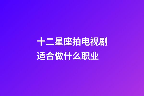 十二星座拍电视剧适合做什么职业-第1张-星座运势-玄机派