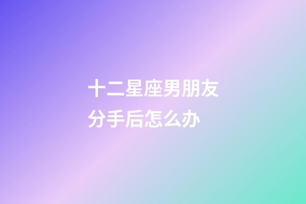 十二星座男朋友分手后怎么办-第1张-星座运势-玄机派