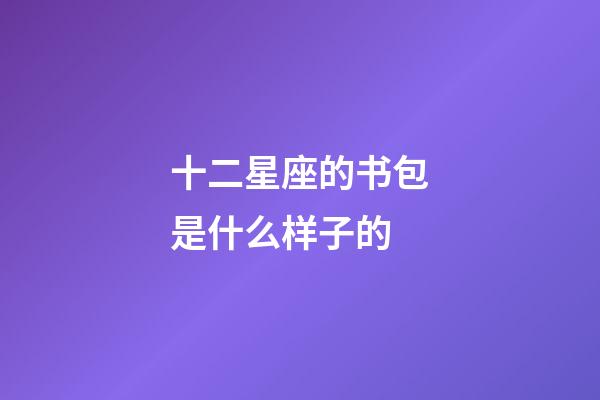 十二星座的书包是什么样子的-第1张-星座运势-玄机派